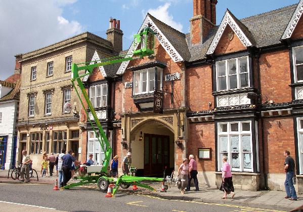 Painting the hotel in 2005