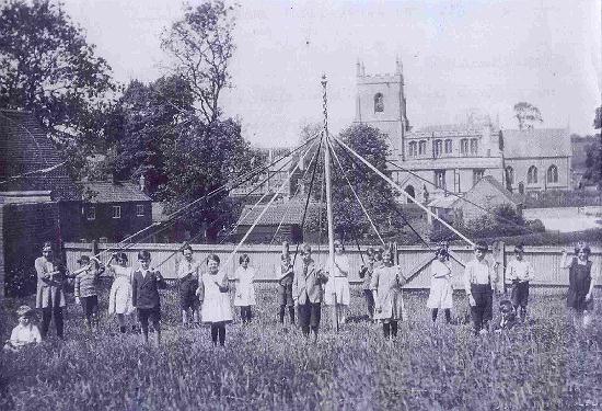 Maypole dancing in 1931