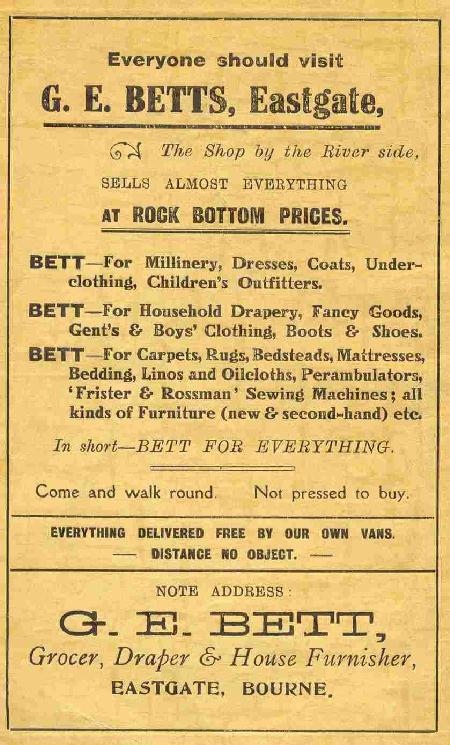 Store poster from 1930