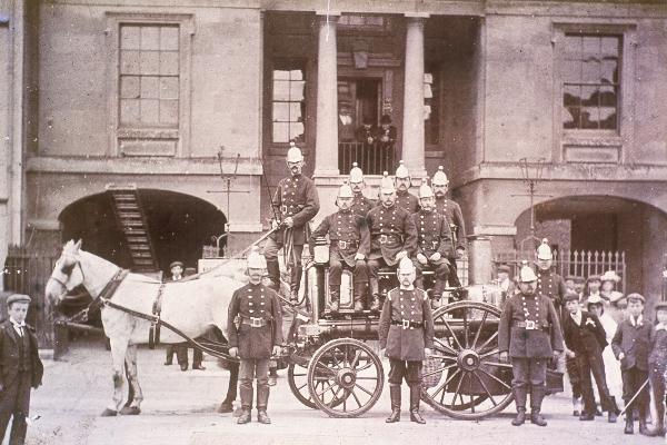 Bourne fire brigade in 1895