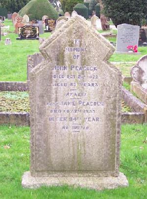 John Peacock's grave