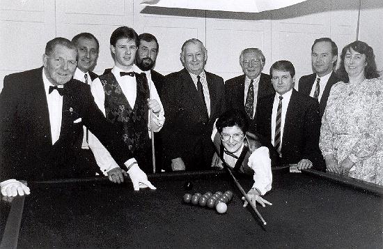 Bourne snooker table handover 1994