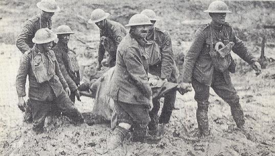 Stretcher bearers in Flanders