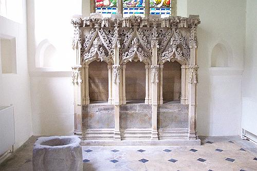 The Easter sepulchre at Irnham