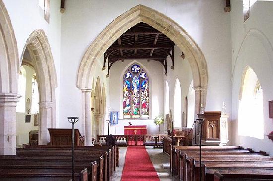 The interior of Irnham church