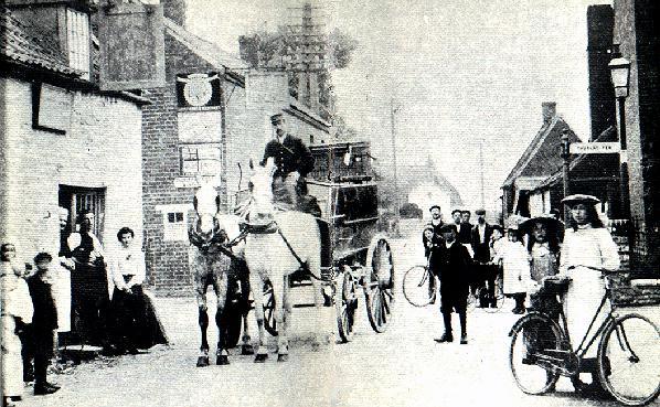 Post Office mail cart in 1915.