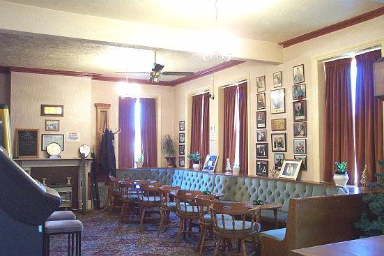 The lounge and bar area