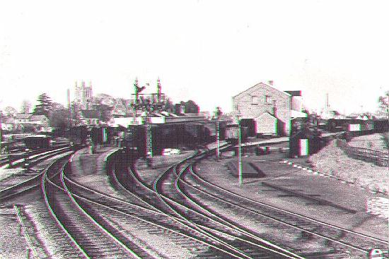 Bourne railway station from the south west