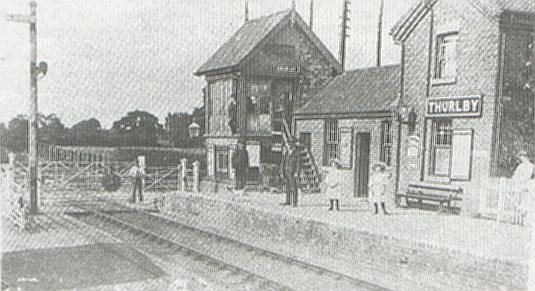 Thurlby railway station circa 1900