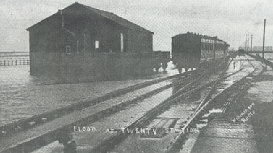 Flooding at Twenty station