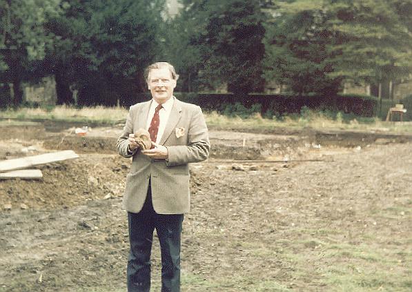 Excavations near the church in 1985