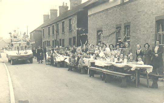 Street party in the Austerby, 1945