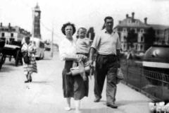 Edward, Iris and Stephen O'Hara in Morecambe 1951