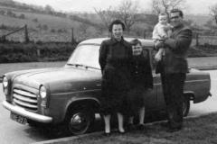 Edward, Iris, Stephen and Chris O'Hara and a Ford Pop