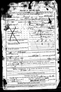 Allsop Ernest WW1 Service Record