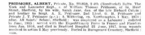Pridmore Albert obituary