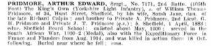 Pridmore Arthur Edward obituary