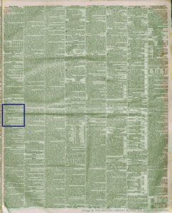 Pridmore Augustine - Wife's death 1844