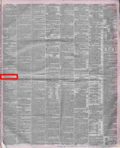 Pridmore Elizabeth (wife of Augustine) report of death