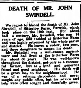 Swindell John obituary