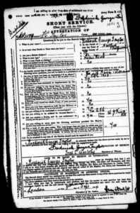 Taylor Frederick George service record 1