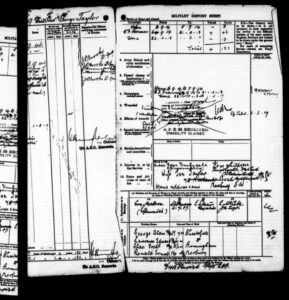 Taylor Frederick George service record 2