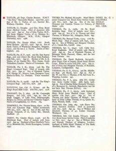 Temprell Thomas obituary 1917