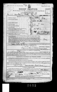 Veasey Arthur George service record