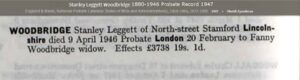 Woodbridge Stanley Leggett death 1946
